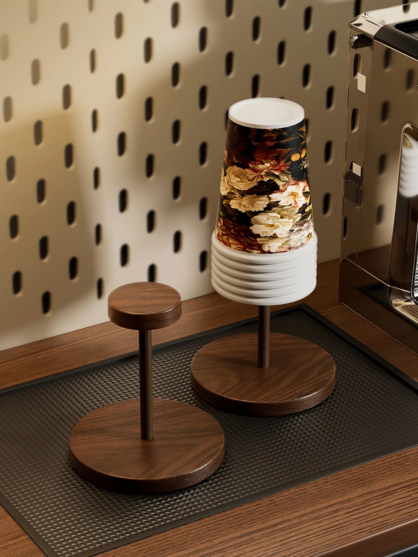 Plastic Creative Round Cup Holde,Suitable for Storing Disposable Paper Cups on Counters and Tabletop,As Well As Outdoor Utensils