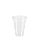 30 Pieces Disposable Transparent Plastic Cups with Lids for Milk Tea Juice Cold Drinks Smoothies Beverage Carry out