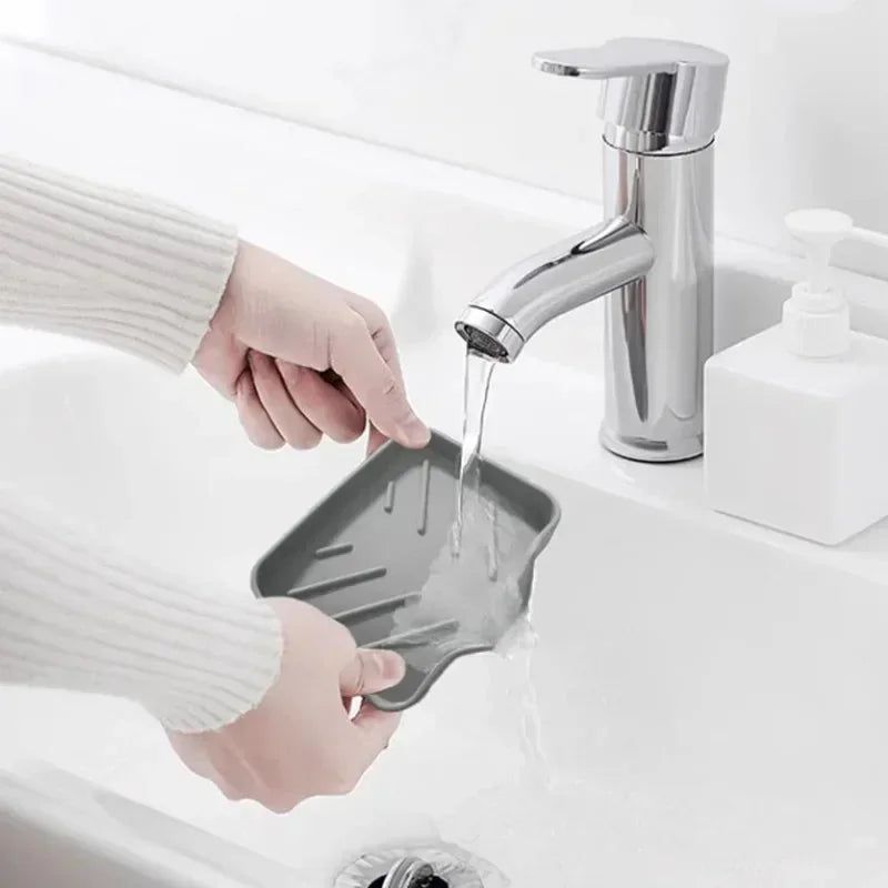 Silicone Self-Draining Sponge & Soap Holder