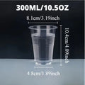 50/100PCS Disposable Transparent Plastic Cups Household  Drinking Cups Fruit Juice Coffee Ice Cream Birthday Wedding Party