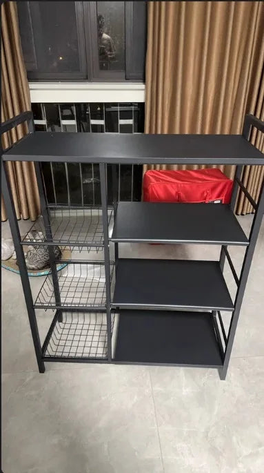 Rack Movable Snack & Grocery Holder Bathroom Storage Solution Multi-Tier Kitchen Storage Shelf Freestanding Vegetable Organizer