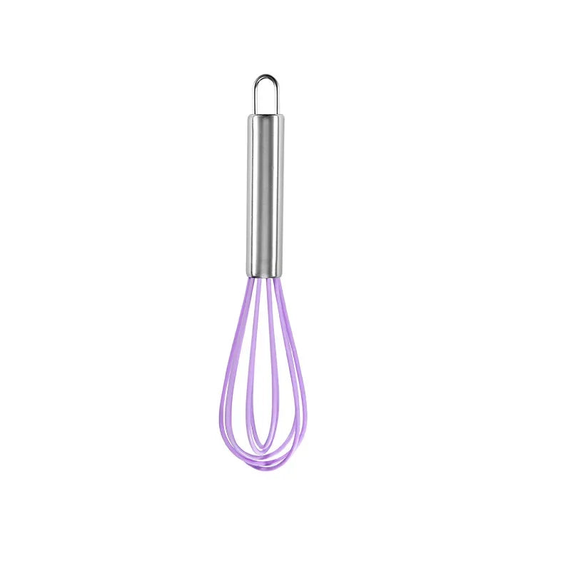 DecorBites 8-Inch Stainless Steel Silicone Whisk