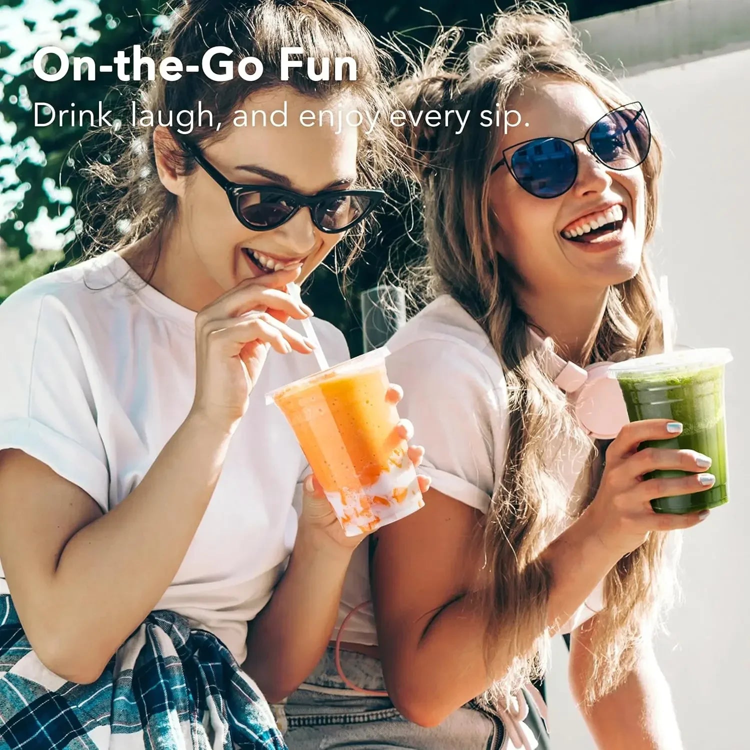 Disposable Plastic Cup With Lid, Perfect For Weddings, Birthdays, Parties, Camping, Smoothies, Milkshakes And Coffee