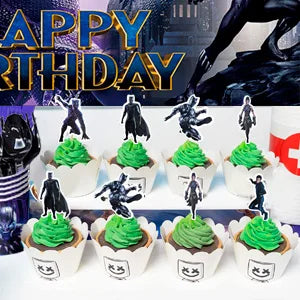 Black Panther Birthday Party Decorations,112 Pcs Black Panther Party Supplies&Tableware-Black Panther Balloons Banner Plates etc