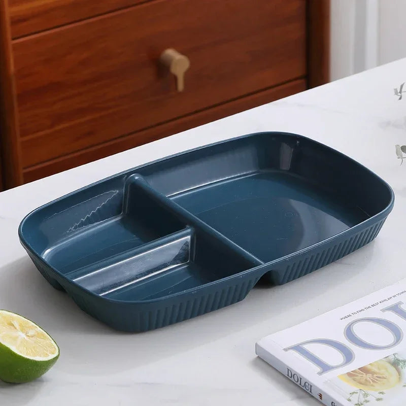 DecorBites 3-Compartment Divided Diet Plate – Microwave Safe