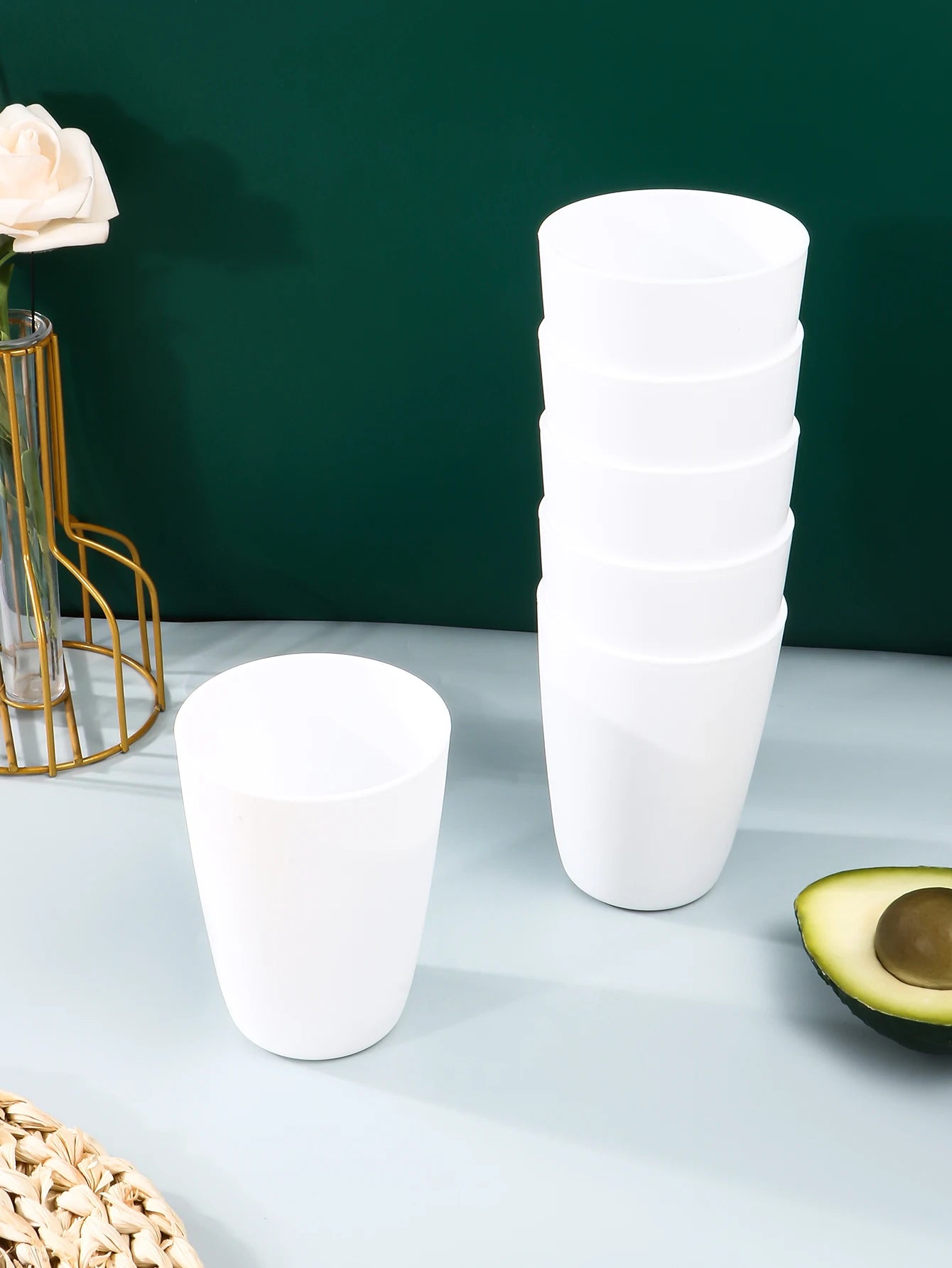2/4/6pcs Reusable plastic cups Suitable for home kitchens office workers school picnics camping RV drinks milk tea