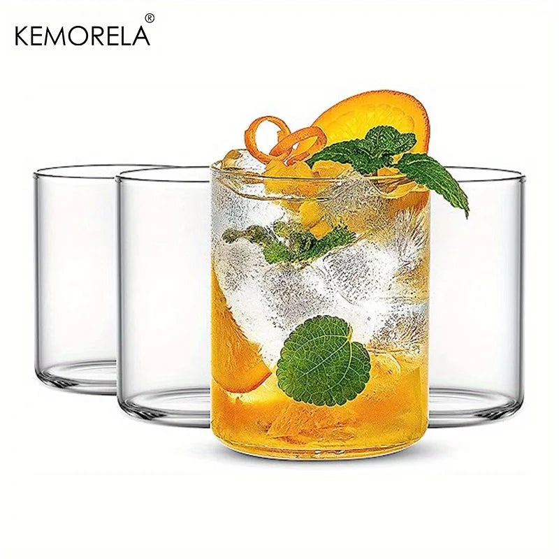 DecorBites BPA-Free Borosilicate Drinking Glasses – Set of 4 or 6