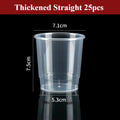 25/50pcs New Disposable Transparent Plastic Cup Outdoor Picnic Birthday Kitchen Party Tableware 160/170/200ml Cups Supplies Bar