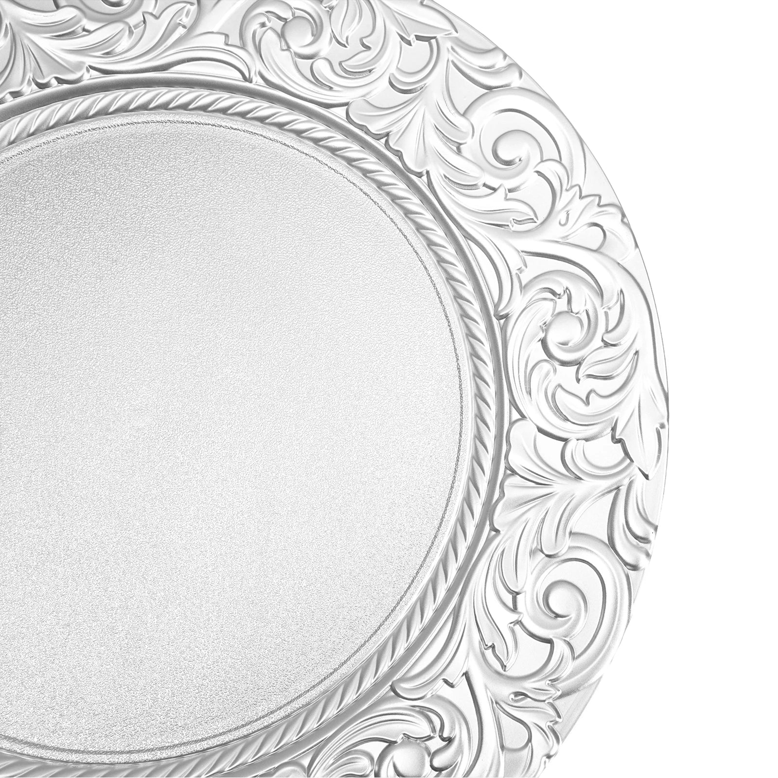 Charger Plates 100-Piece Set Round Reusable Serving Plates Gold Black Silver Green for Wedding Banquet Party Decor