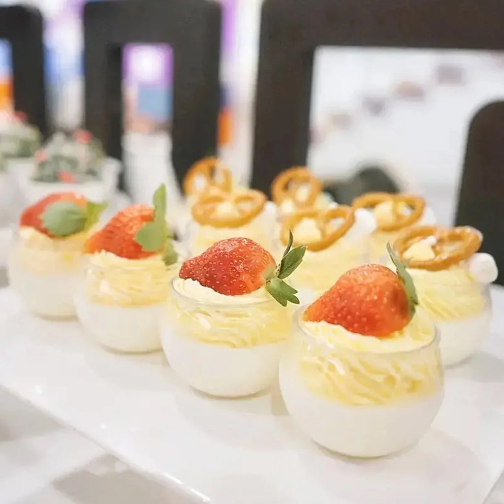 Round Small Plastic Dessert Cups Mini Clear Plastic Bowls, Recyclable, Shatter Resistant, Clear Plastic Plastic Salad Bowls