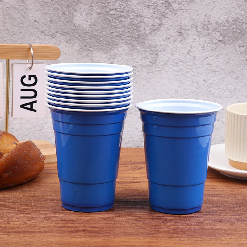 〔CC11〕10Pcs Multiple 16OZ Plastic Cups Drinking Cups Disposable Cups  Water Cups For Graduation Ceremonies Beverages Drinks