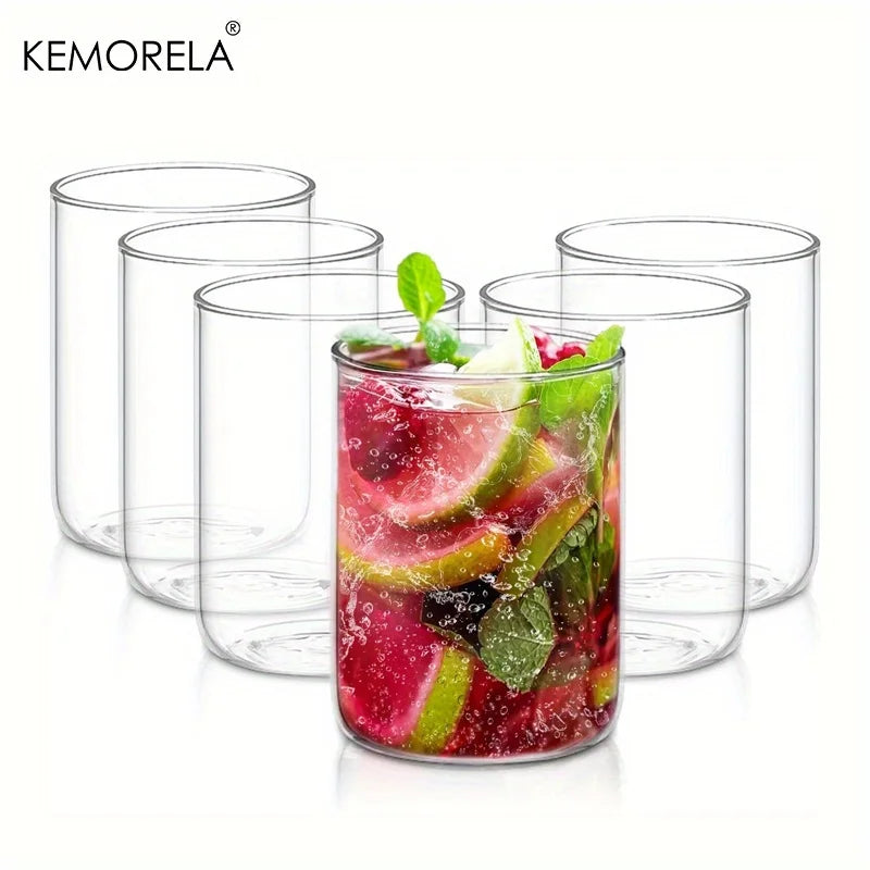 DecorBites BPA-Free Borosilicate Drinking Glasses – Set of 4 or 6