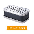 DecorBites Double-Sided Cheese Grater & Shredder with Container Lid