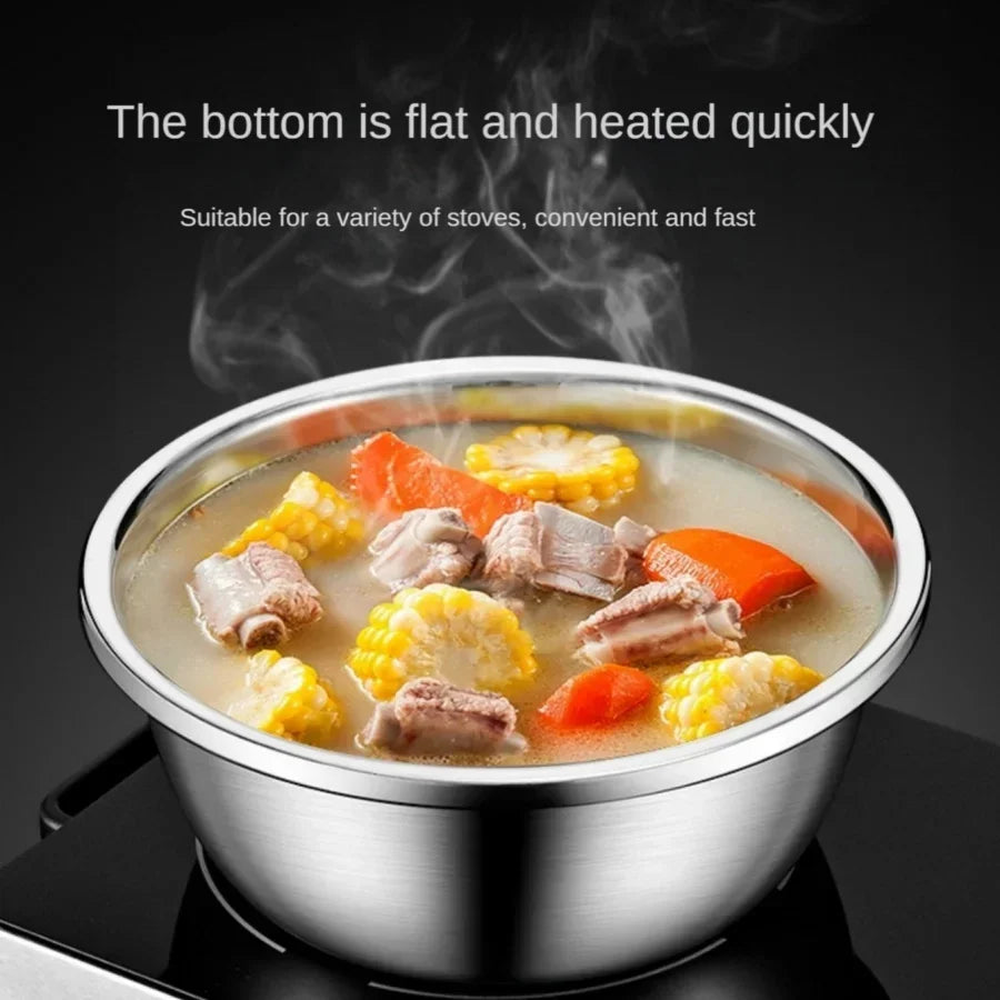 Scaled Mixing Bowl Stainless Steel Whisking Bowl For Knead Dough Salad Cooking Baking Container Kitchen Supplies