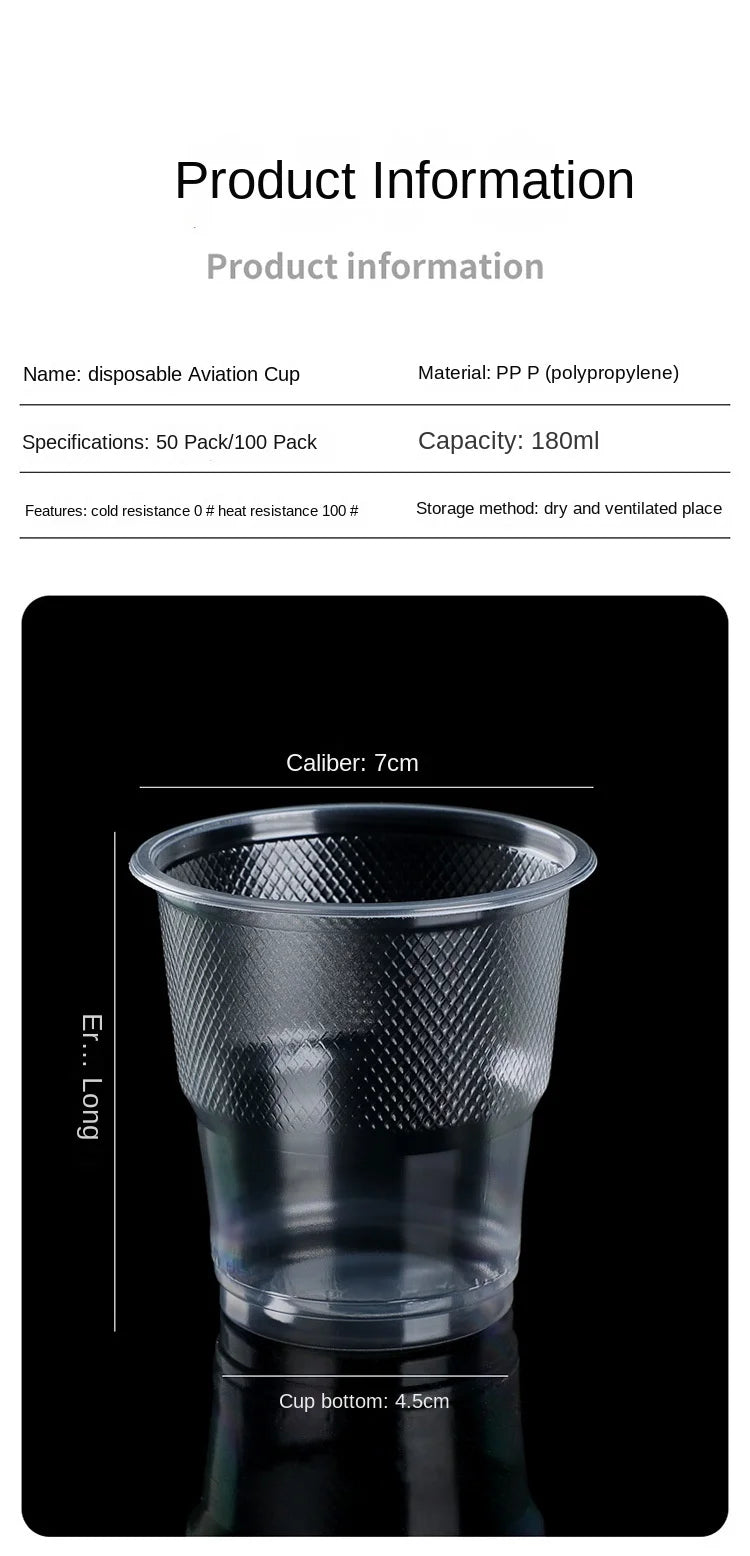 25/50pcs New Disposable Transparent Plastic Cup Outdoor Picnic Birthday Kitchen Party Tableware 160/170/200ml Cups Supplies Bar