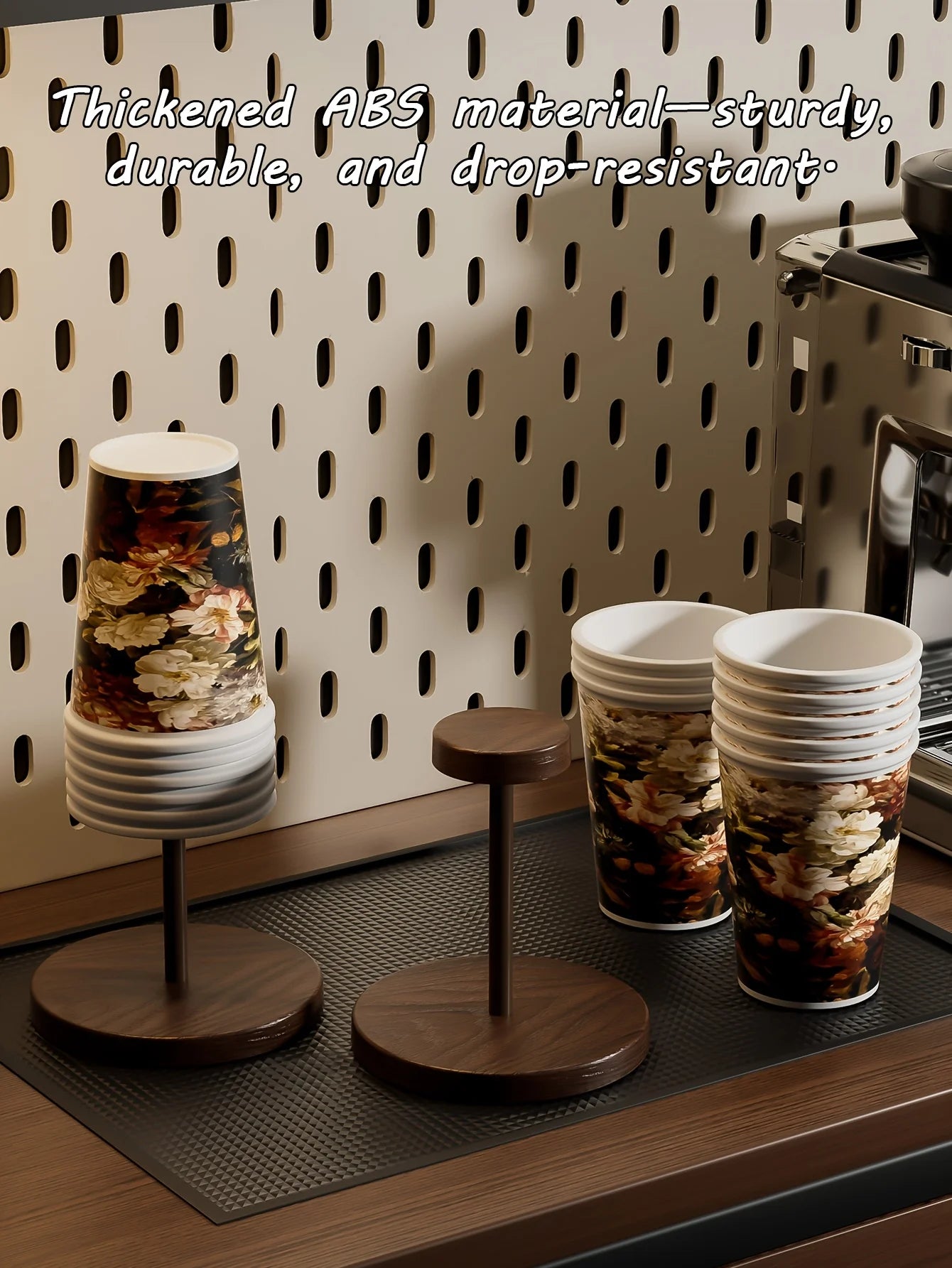 Plastic Creative Round Cup Holde,Suitable for Storing Disposable Paper Cups on Counters and Tabletop,As Well As Outdoor Utensils