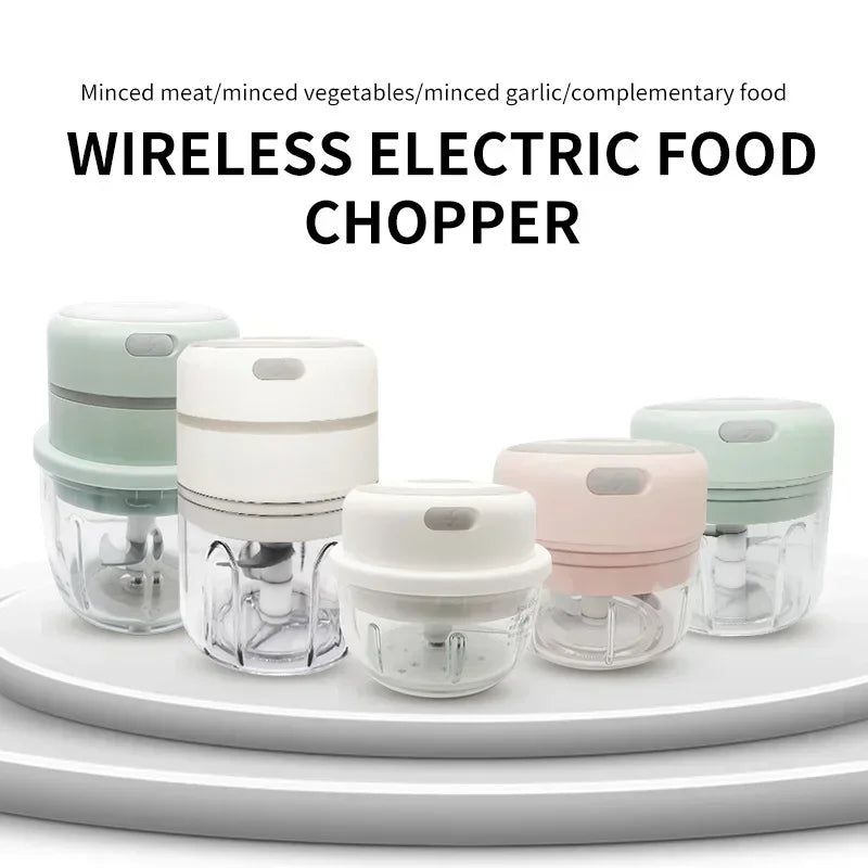 DecorBites Electric Mini Food Chopper – Garlic Masher & Meat Grinder