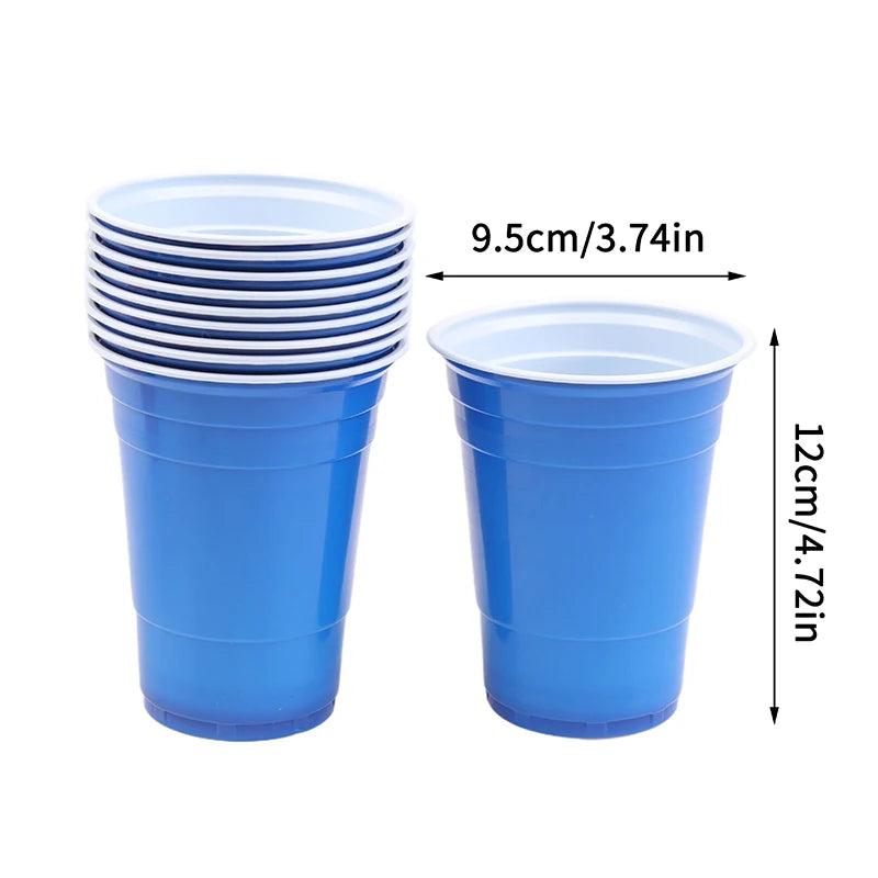 〔CC11〕10Pcs Multiple 16OZ Plastic Cups Drinking Cups Disposable Cups  Water Cups For Graduation Ceremonies Beverages Drinks