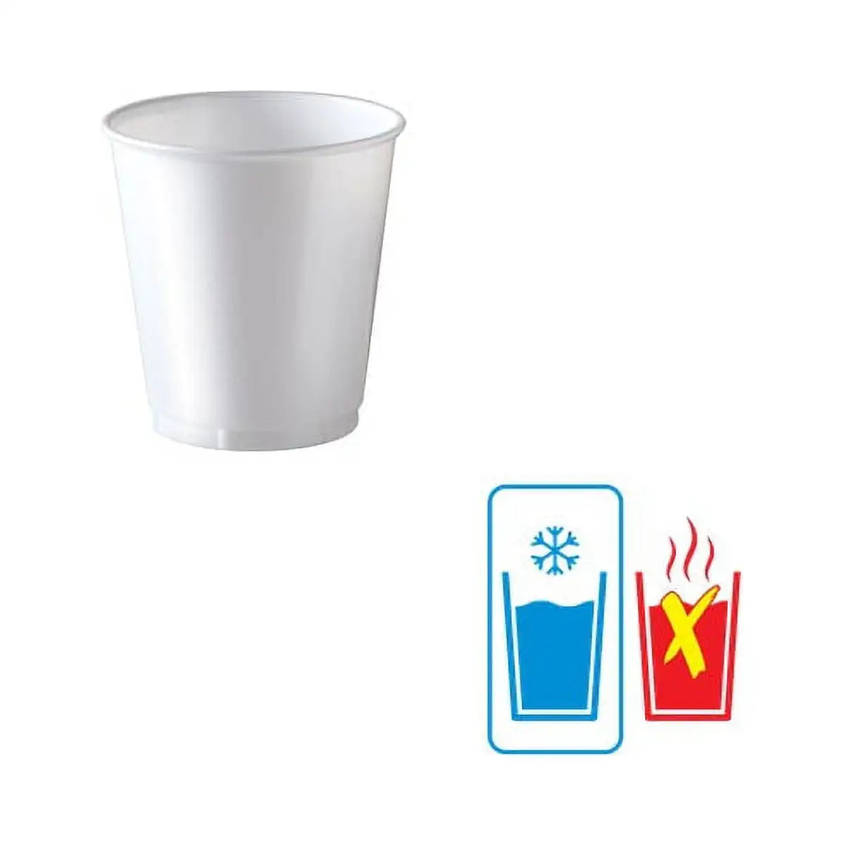 Bath Disposable Plastic Cups, 3 oz, White, 100 Count