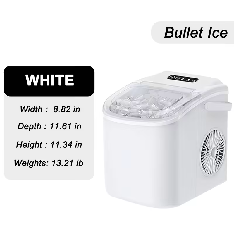 Portable Countertop Ice Maker Machine – Fast Ice Making, 2 Ice Sizes