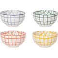 Wobbly Check Bowls – Colorful Ceramic Serving Bowls
