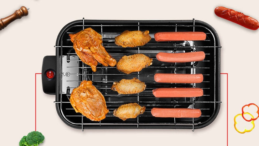 Korean Electric Baking Tray – Non-Stick Smokeless Indoor BBQ