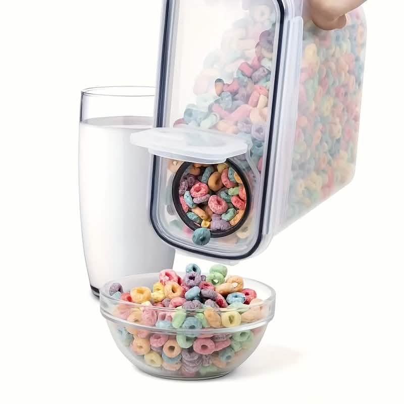4-Piece Airtight Cereal Storage Containers with Pour Spouts – 4L