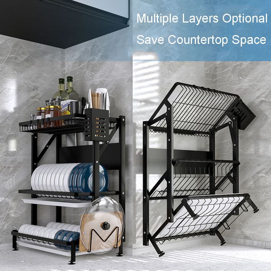 Stainless Steel Integrated Dish Rack