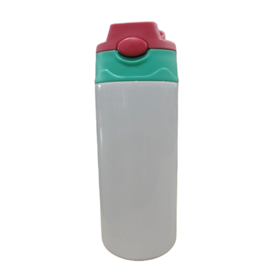 12oz Sublimation Sippy Cup Tumbler with Handle – White Stainless Steel