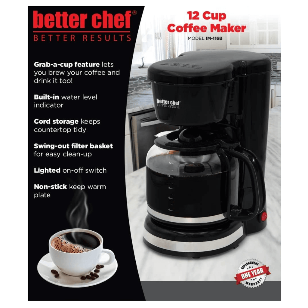 Better Chef 12カップ ポーズンサーブ コーヒーメーカー