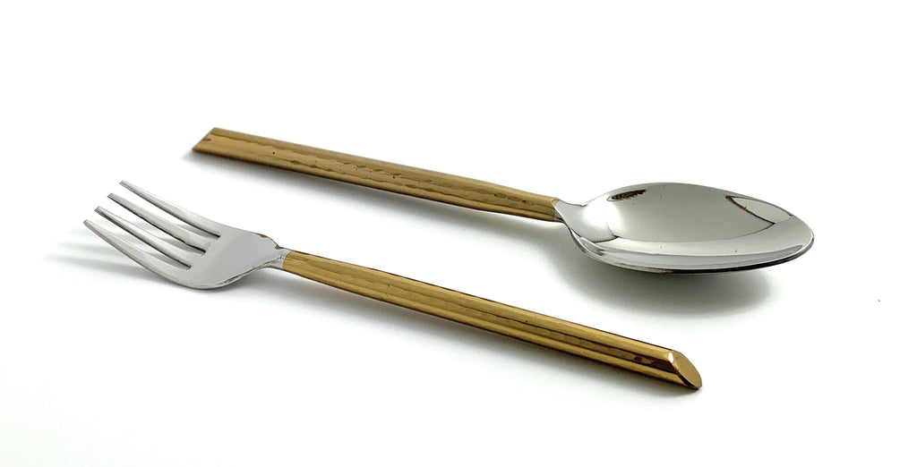 Vibhsa Golden Silverware Flatware Set of 30 Pieces