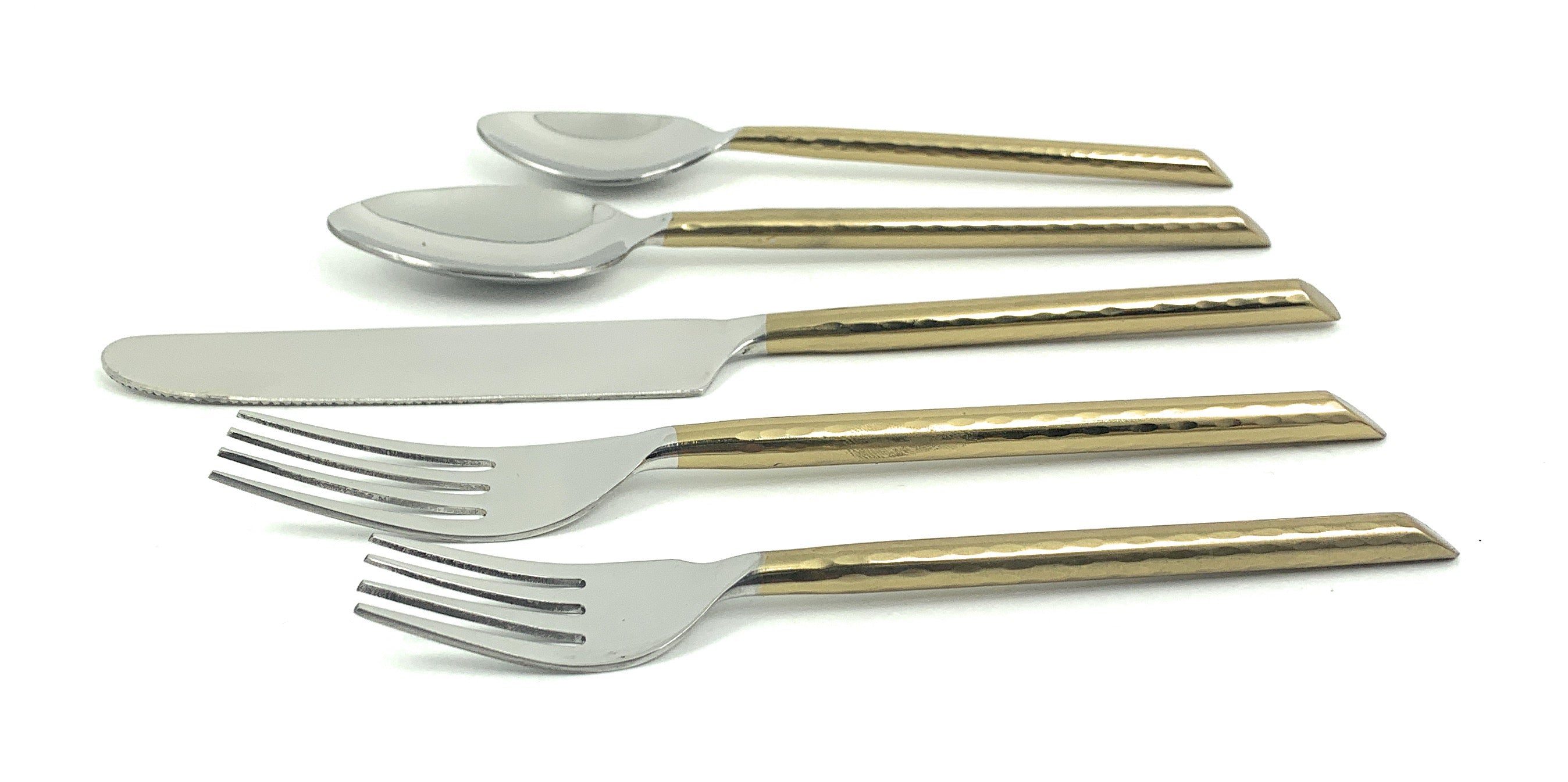 Vibhsa Golden Silverware Flatware Set of 30 Pieces