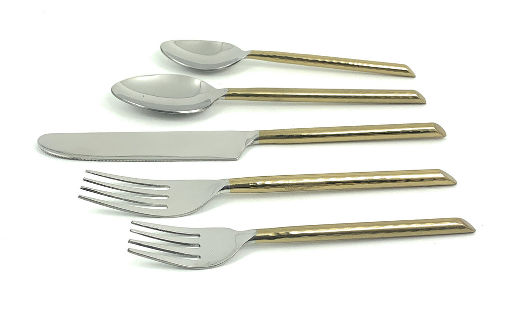 Vibhsa Golden Silverware Flatware Set of 30 Pieces