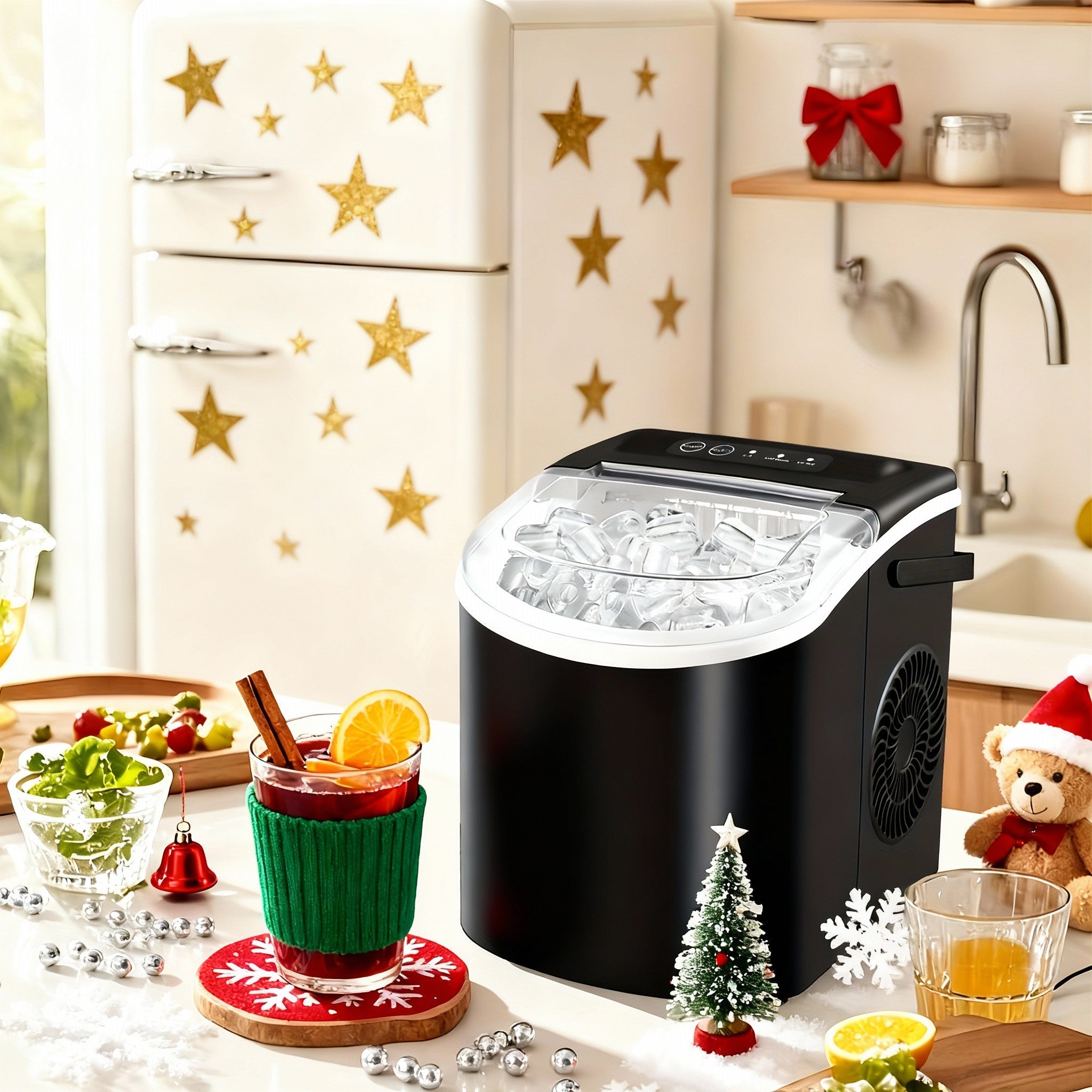 Portable Countertop Ice Maker Machine – Fast Ice Making, 2 Ice Sizes