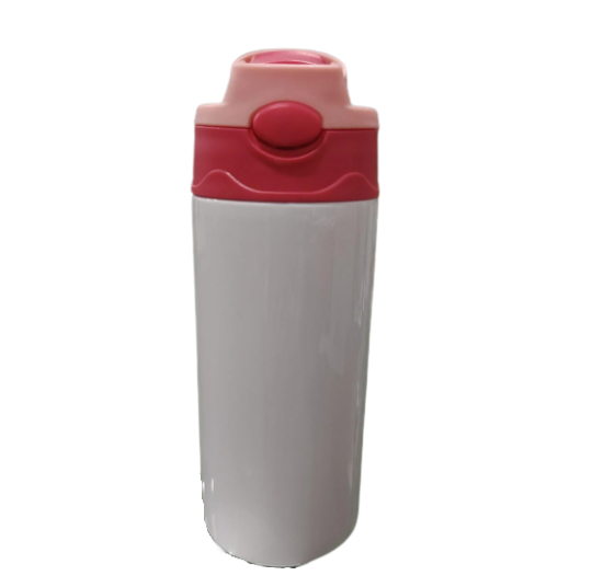12oz Leere Sublimations-Trinklernbecher, weiß, gerader Edelstahl-Trinkbecher, Sportwasserflaschen mit Griff