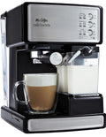 Mr. Coffeeエスプレッソ＆カプチーノマシン、ステンレス製、プログラム可能コーヒーメーカー、自動ミルク泡立て器付き、15気圧ポンプ、家庭用に最適、中古品