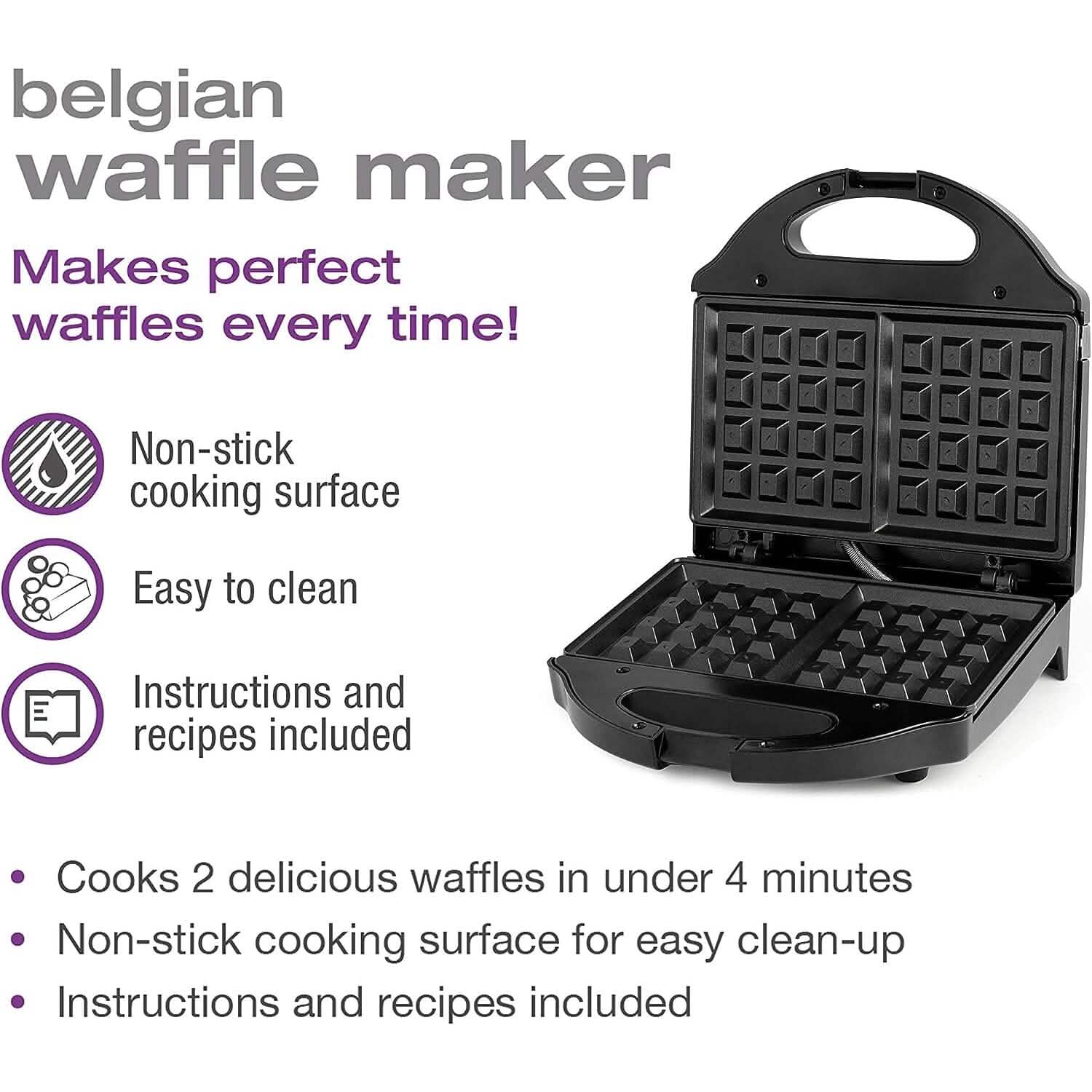 Salton Waffle Maker – Black