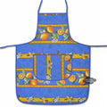 French kitchen apron - 100% cotton - Lemons blue | Tissus Toselli